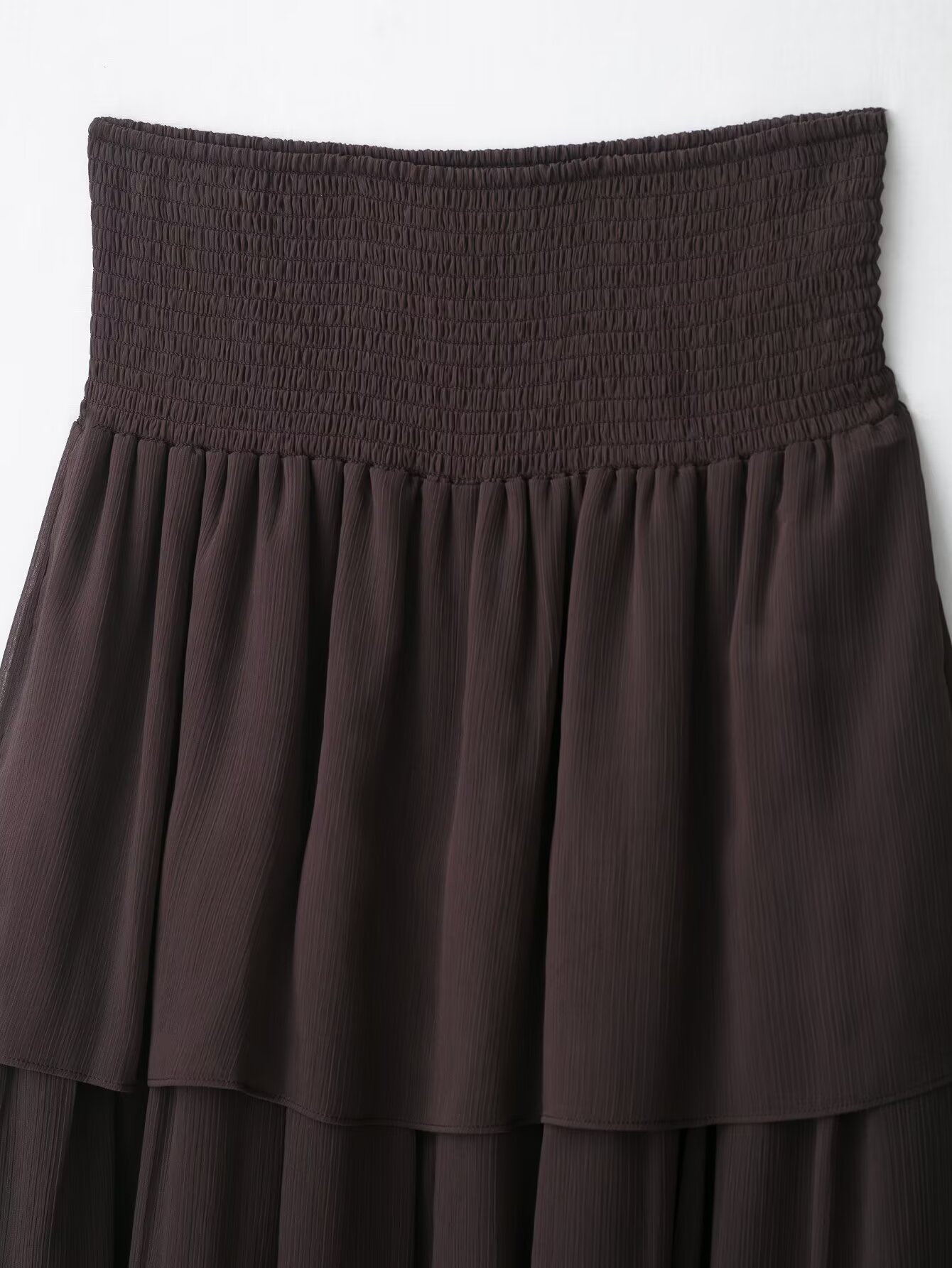 Tiered Flounce Trim Embellished Skirt