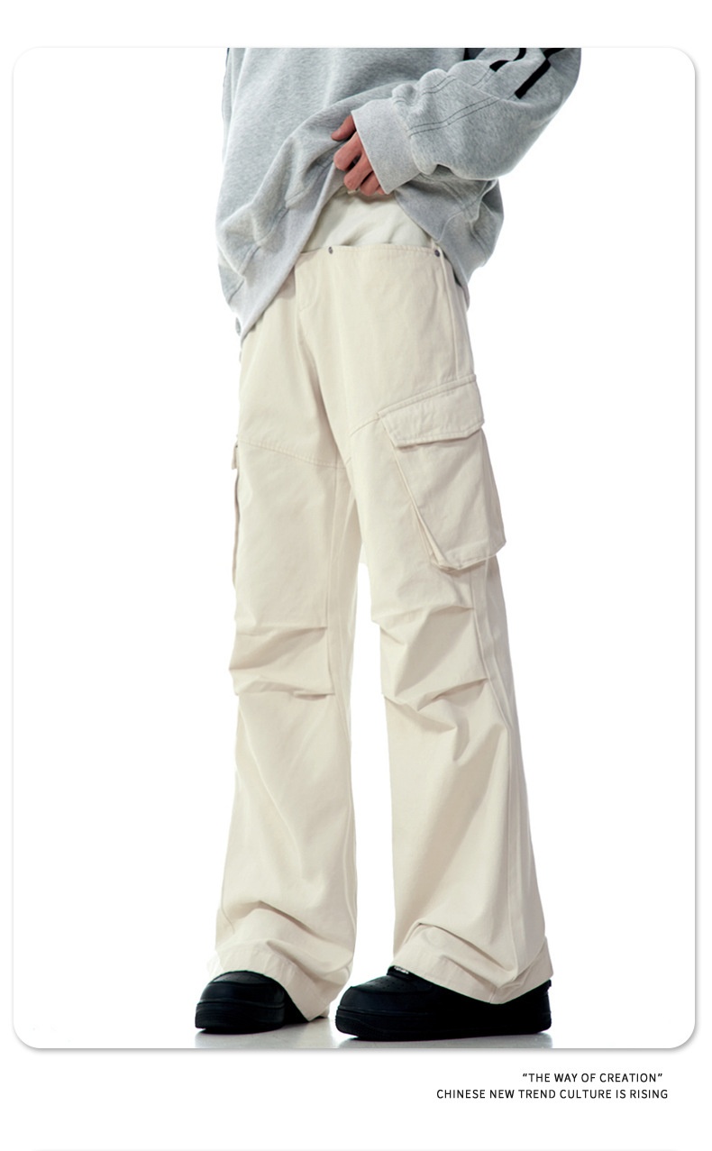 Work Pants for Men and Women Loose Straight Leg Casual Long Trousers