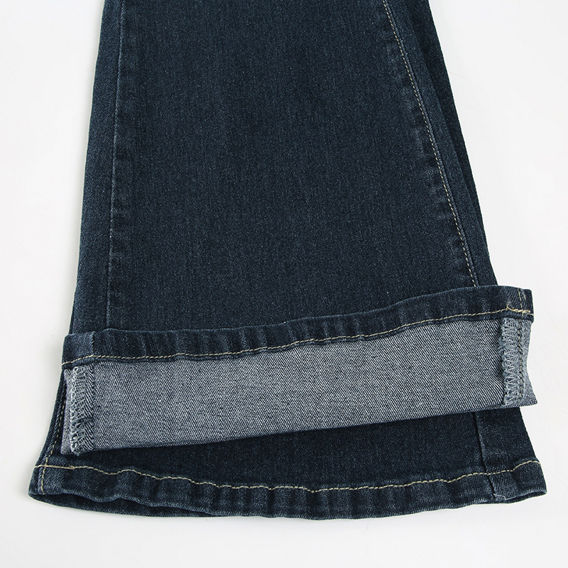 Low waist wash water slimming versatile slim fit flared jeans