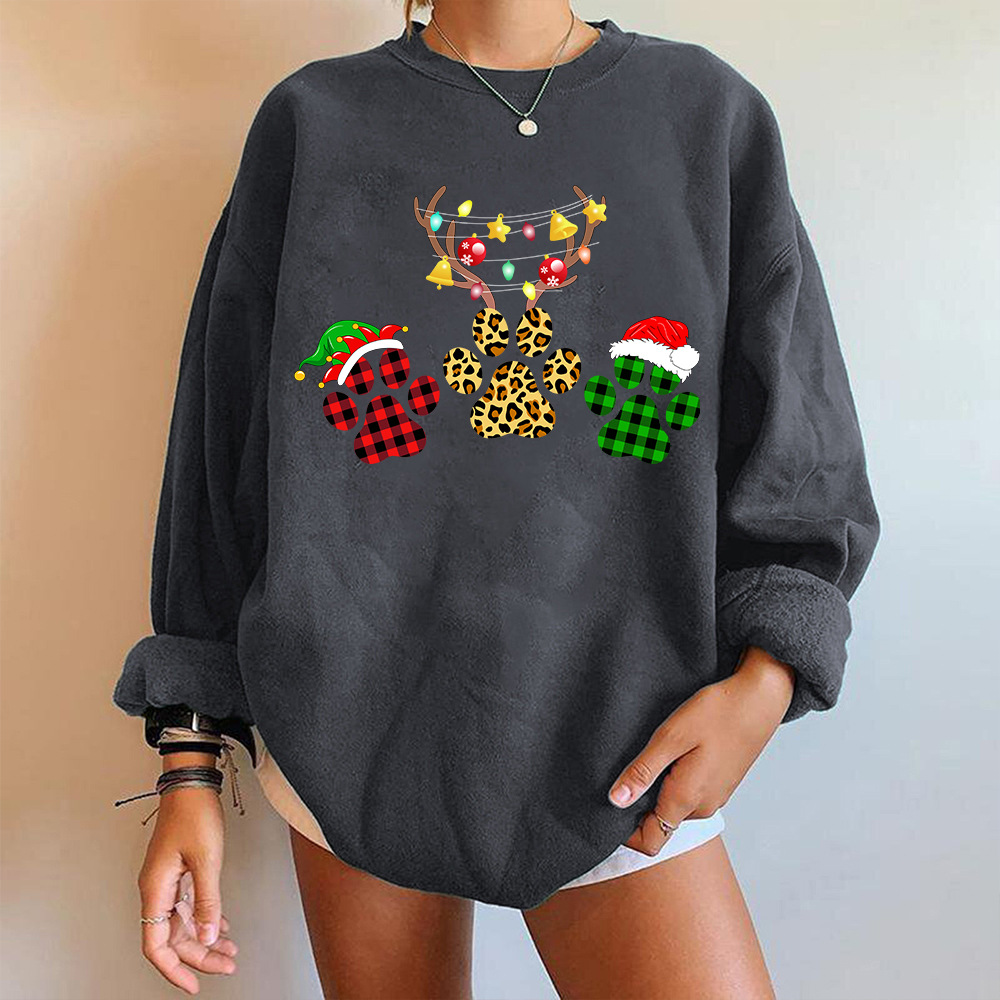3D Animal Graphic Long Sleeve Loose Blouse