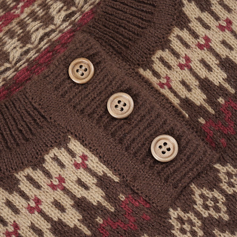 Two-tone Slim Thermal Henley Sweater