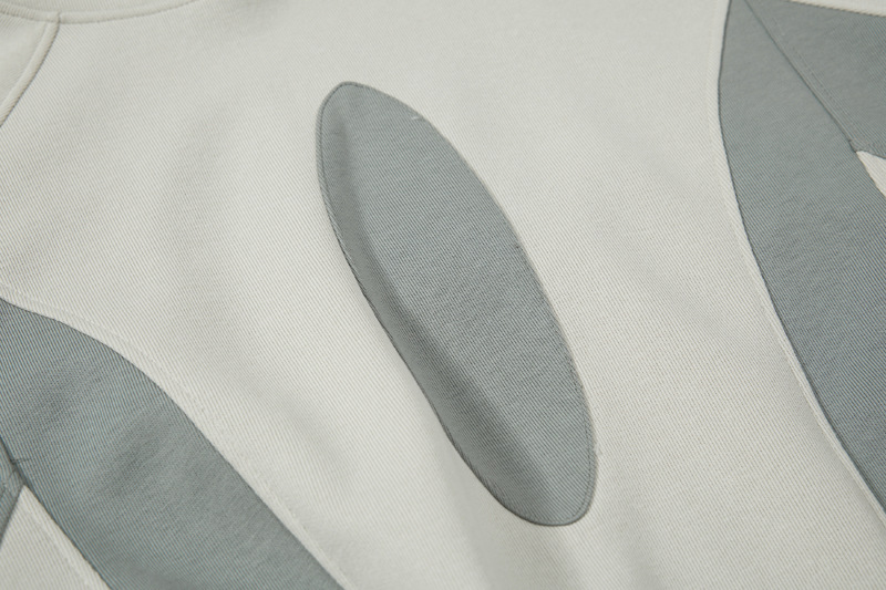 Oversized Cotton Contrast Panel Hoodie