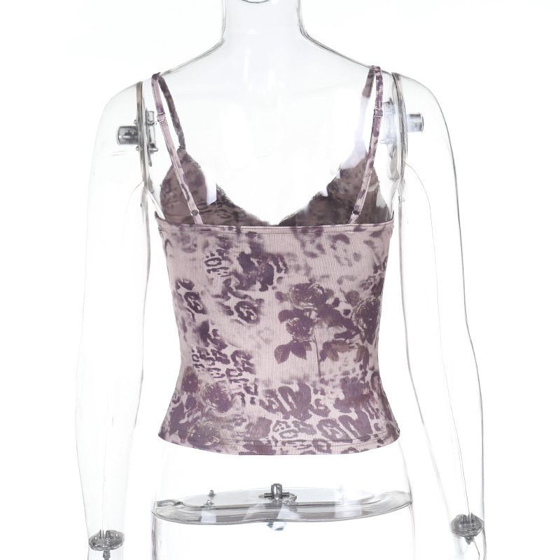 Sleek Polyester Openwork Cami