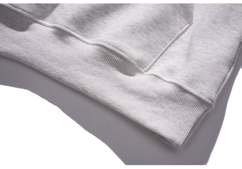 His & Hers Contrast Panel Scallop Stitch Cotton Hoodie