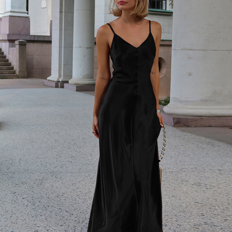 Sleeveless Plunging Neckline High Waist Pencil Dress