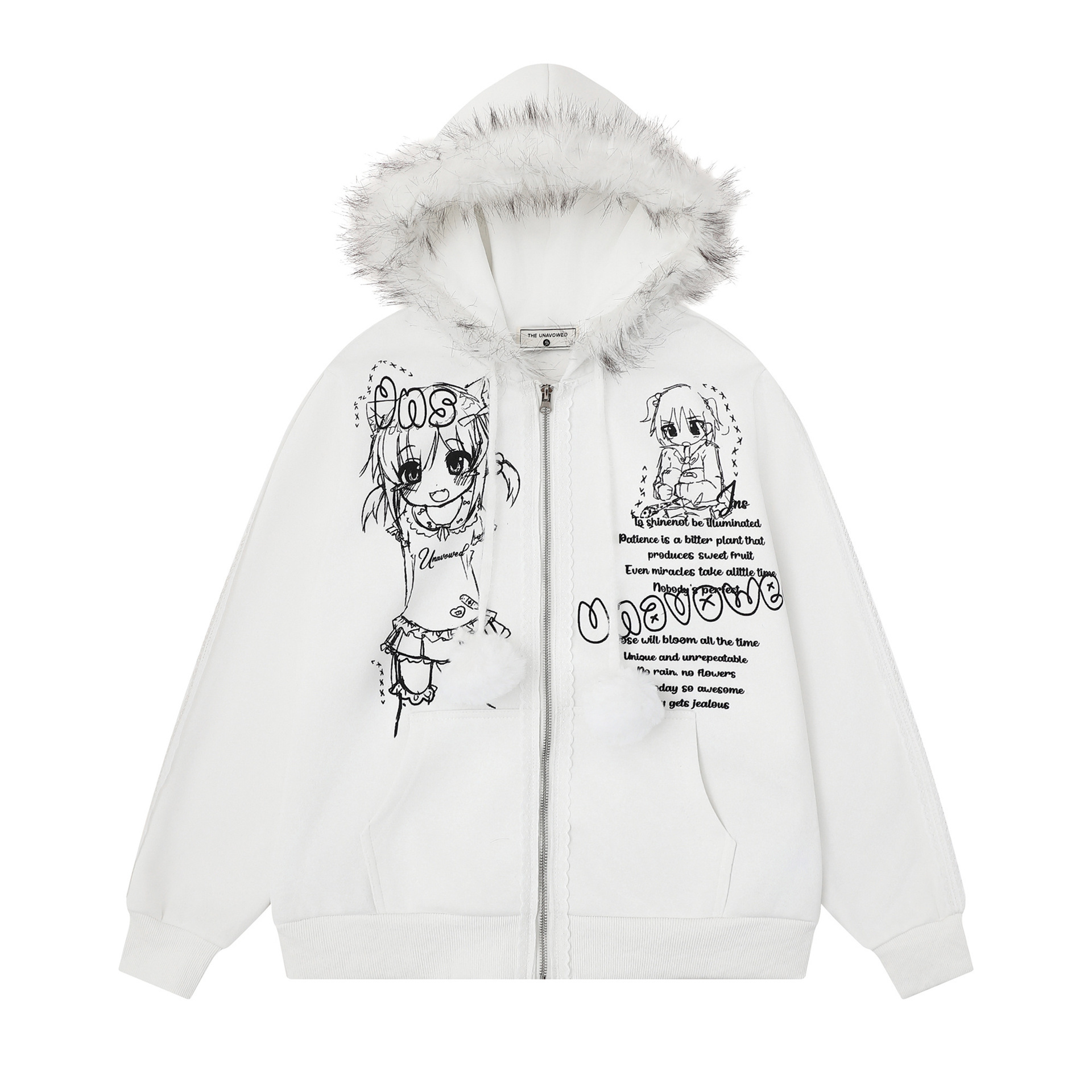 American Vintage Graphic Oversized Long Sleeve Hoodie