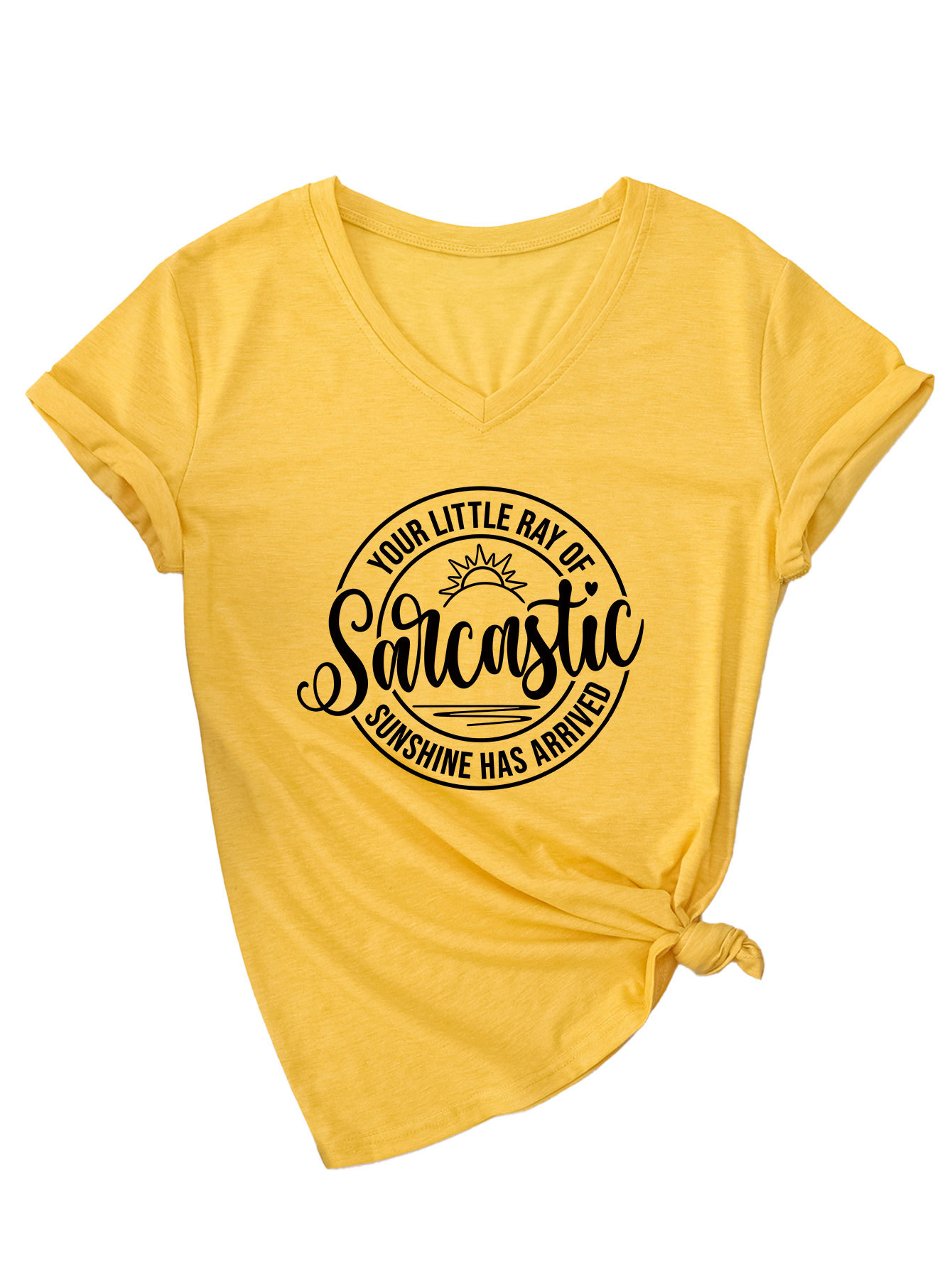 Sassy Geometric Print Round Neck T-Shirt