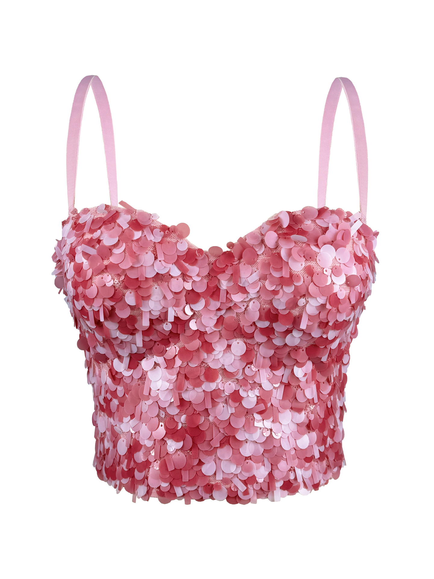 Shiny Sequin Strapless Top Heavy Work Sexy Outerwear Backless Body Shaping Boned Bra Party Performance