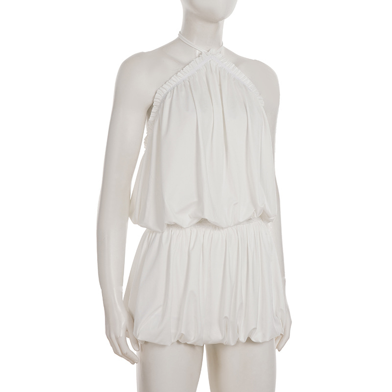 Sleeveless Open Back Sash Dress