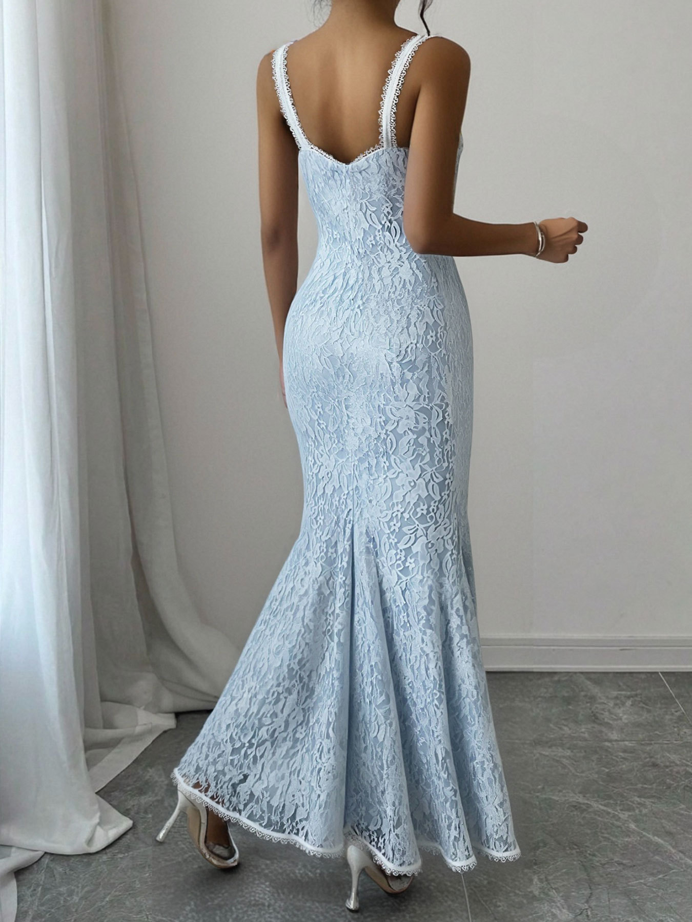 V-Neck Sleeveless Cutout Patterned Dress