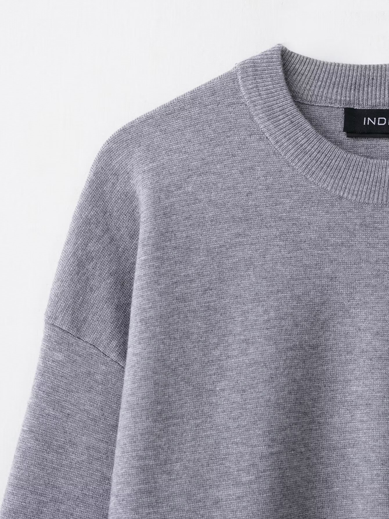 Ladies' Crew Collar Full Sleeve Bicolor Knit Sweater