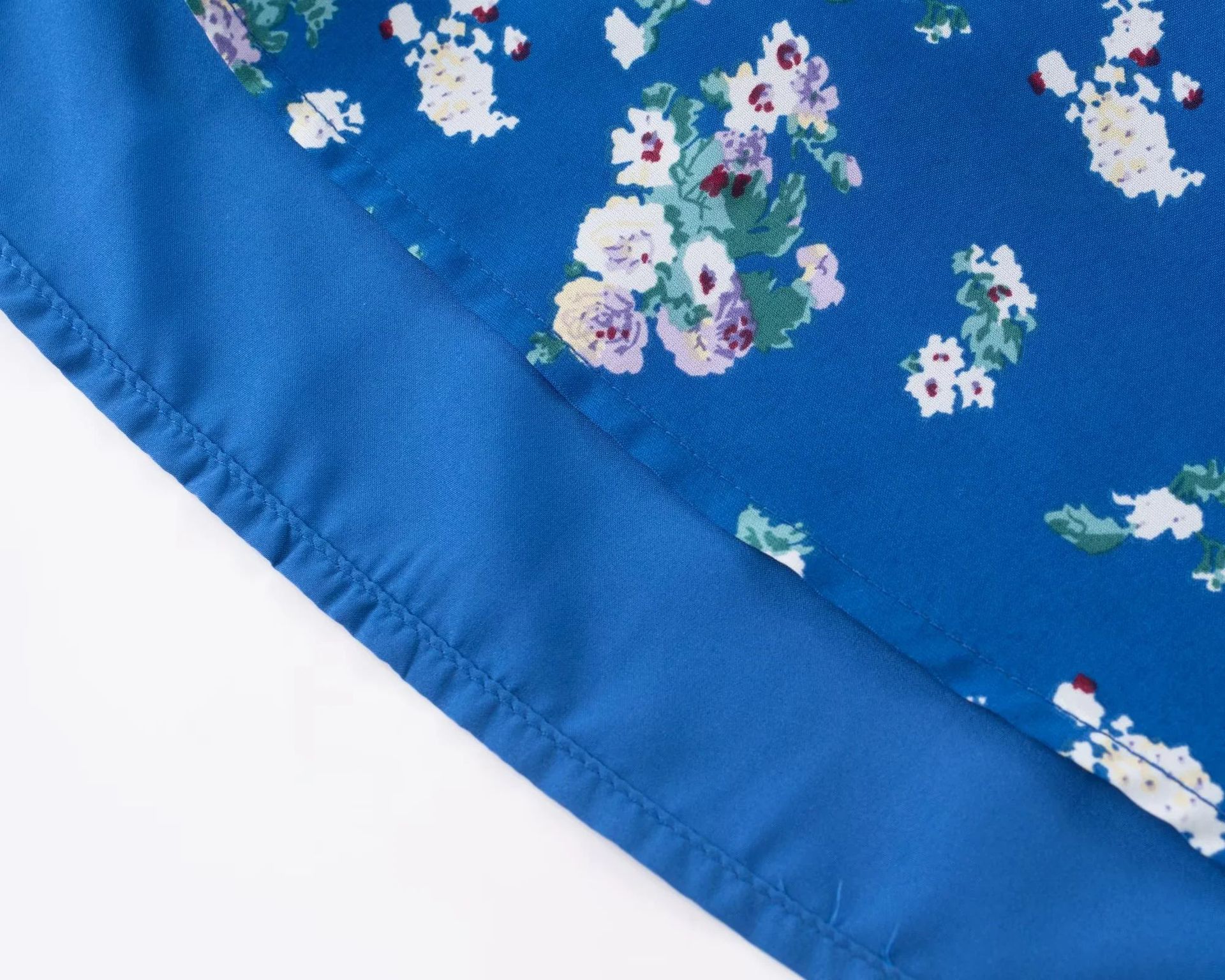 Flower Print Puff A-Line Empire Mini Dress