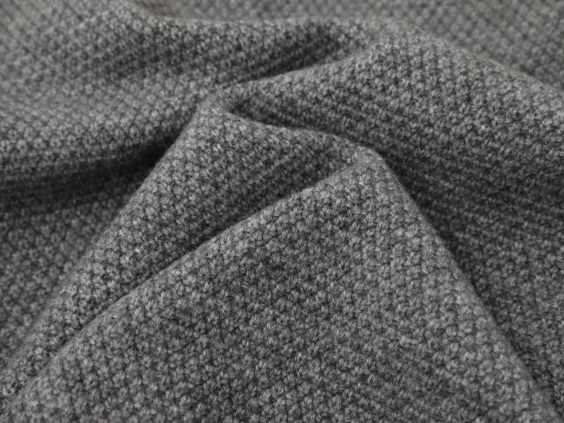 Twin Pouch Mock Neck Ribbed Vintage Cardigan