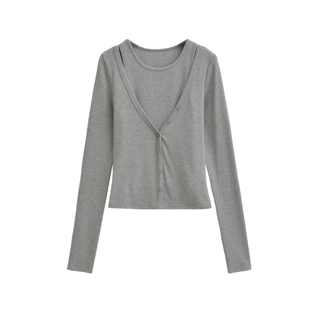 Vintage Cocoa Camisole and Cropped Cardigan Ensemble