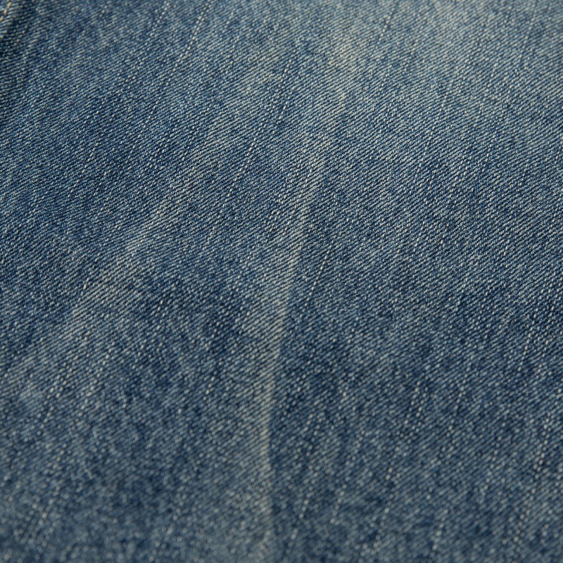 Loose Vintage Washed Catwhisker Denim Tapered Casual Pants
