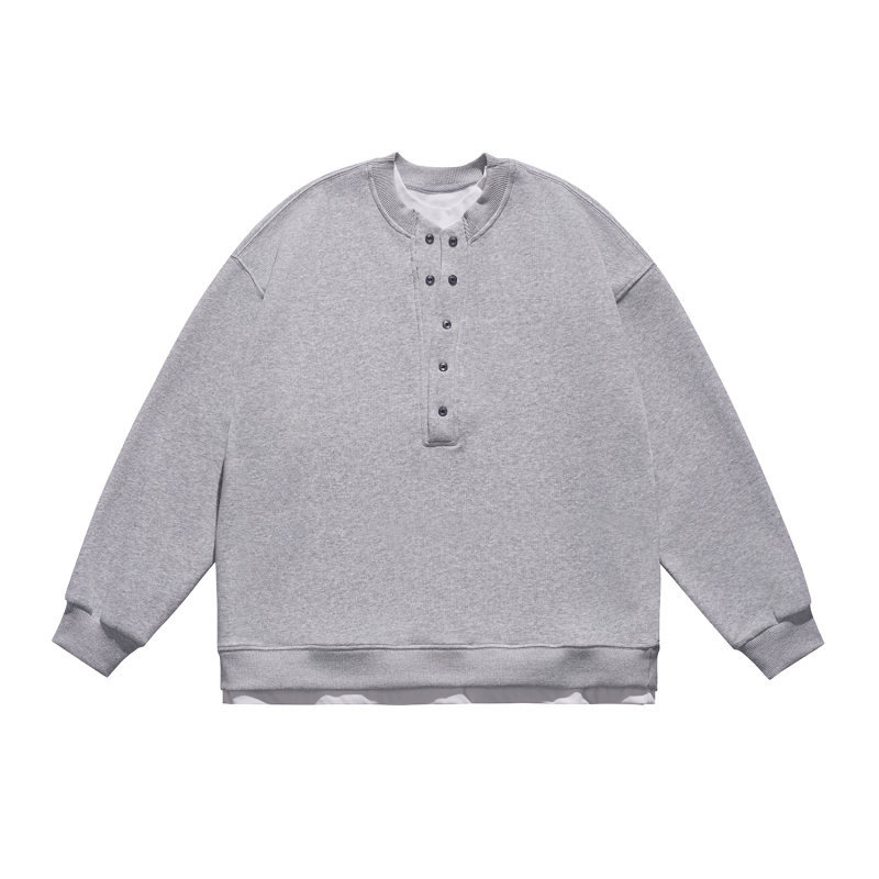Oversized Faux Layered Letter Print Hoodie