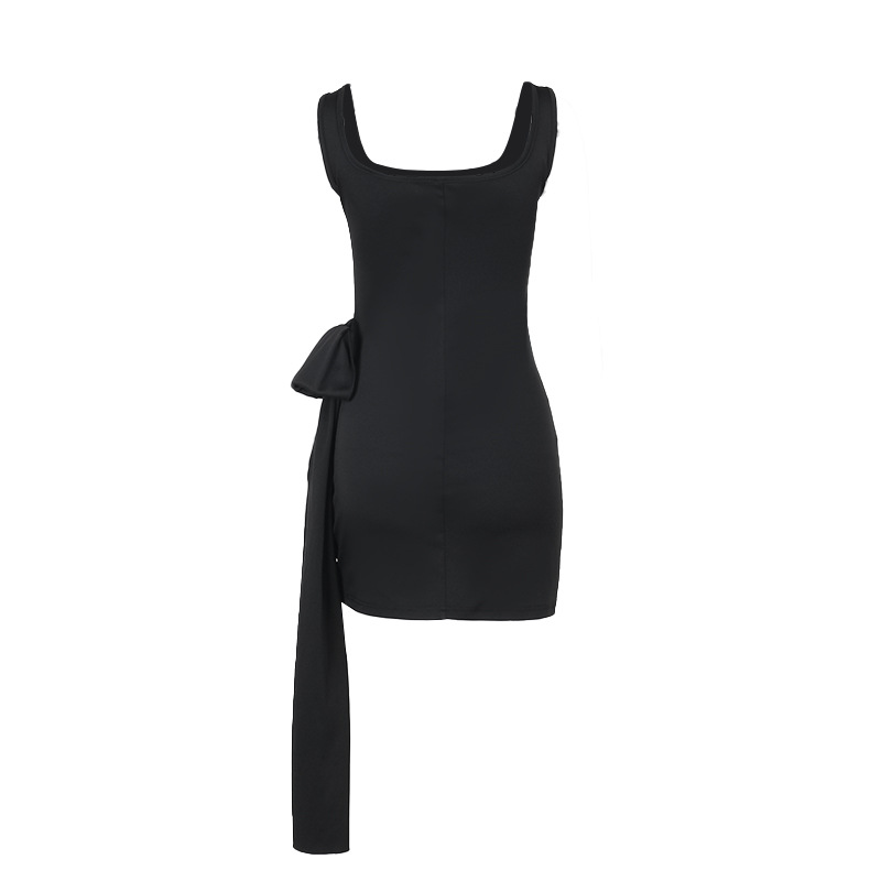 High Waist Sleeveless Bodycon Mini Dress