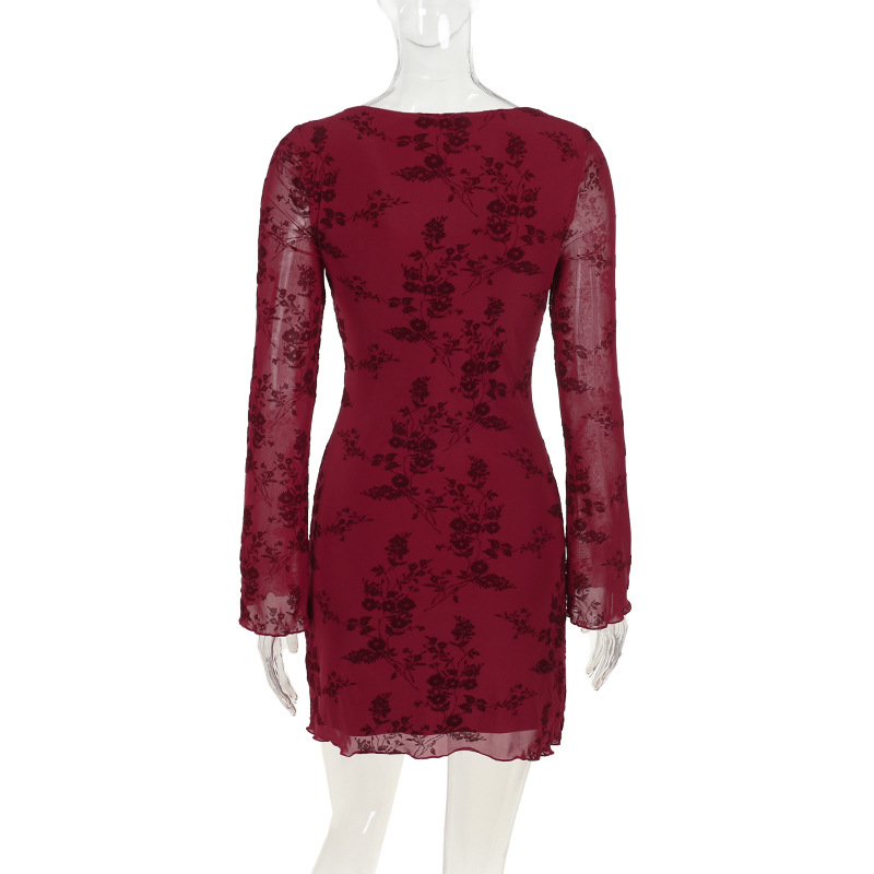 Bodycon Mini Skirt with Allover Print