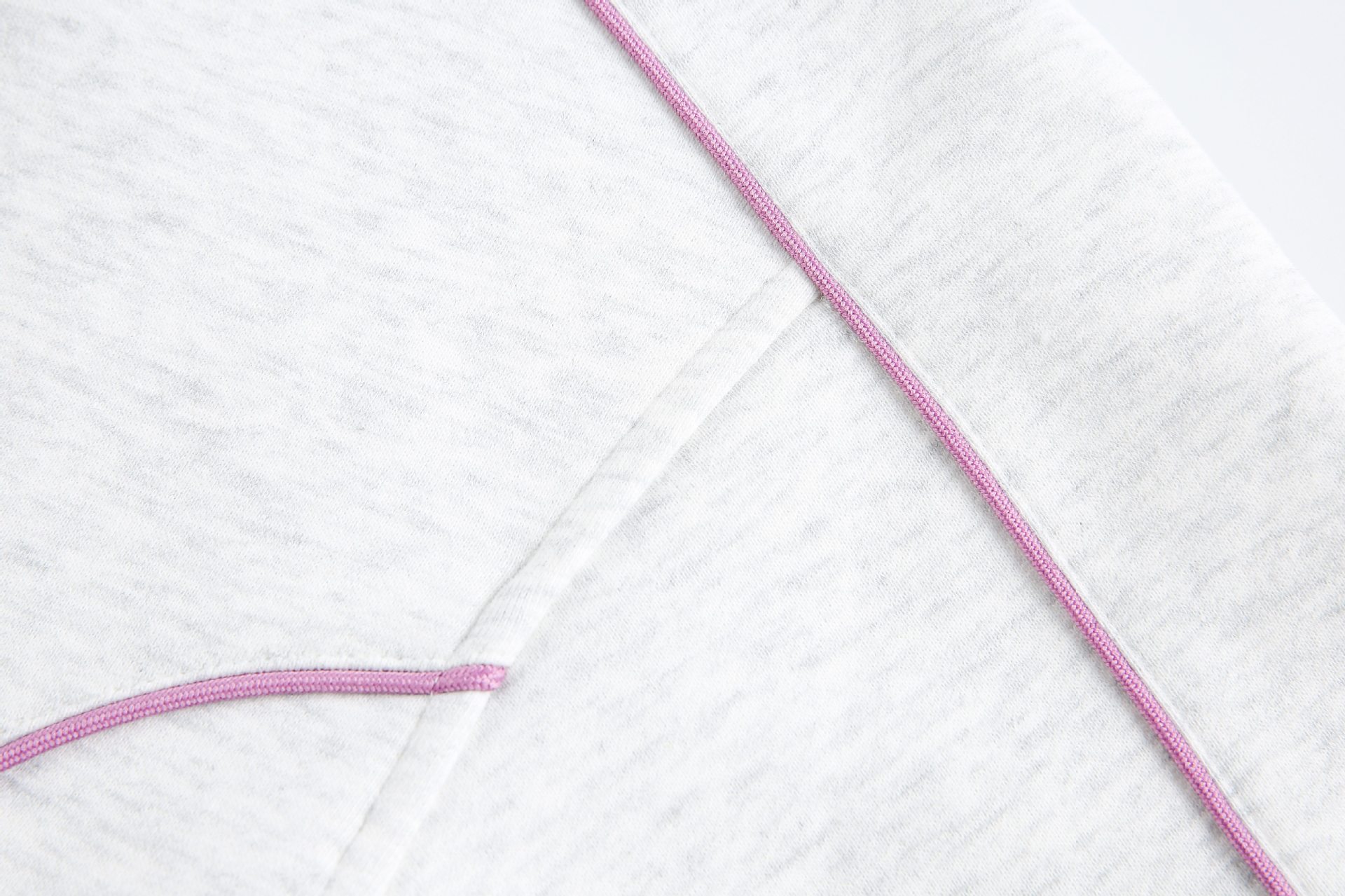 Cotton Blend Two-Tone Seam Hoodie