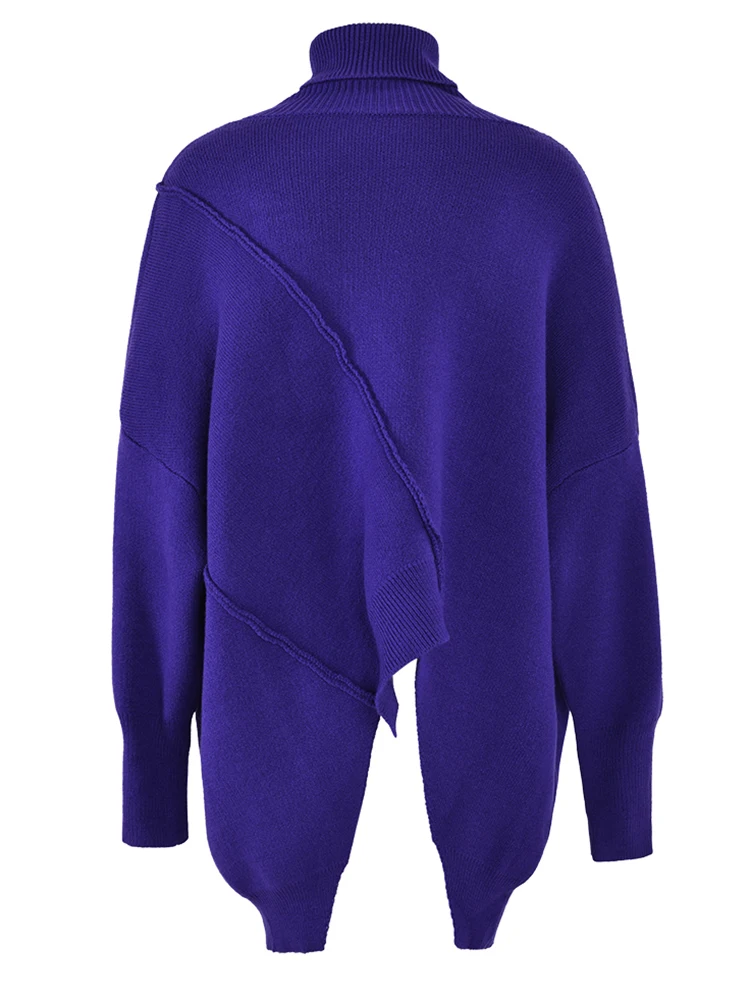 Violet Plus Asymmetric Mock Sweater Female