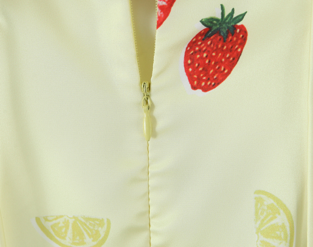 Women's Clothing Yellow Fun Print Three-dimensional Bust Support Mini Dress