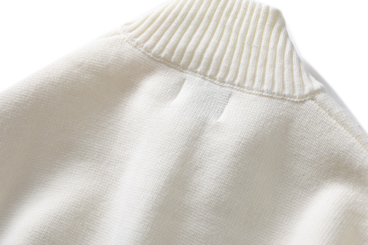 Plain Stand Collar Sweater Japanese Minimalist