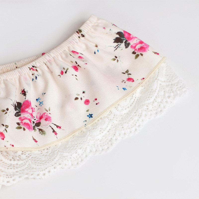 Asymmetrical Ribbon Flower Pattern Dress