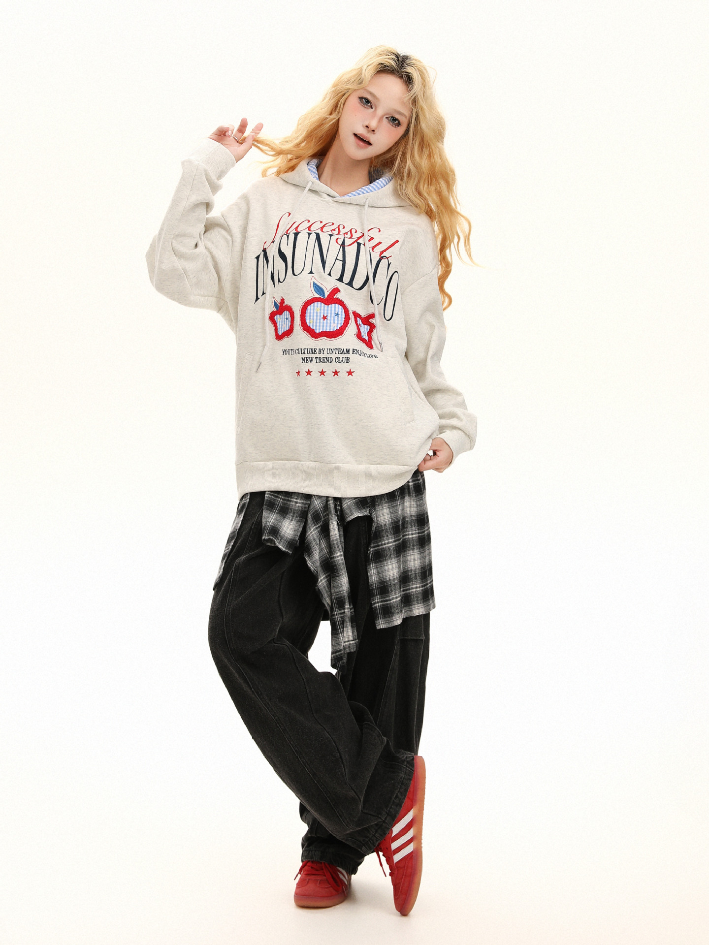 Unisex Cotton Applique Hoody