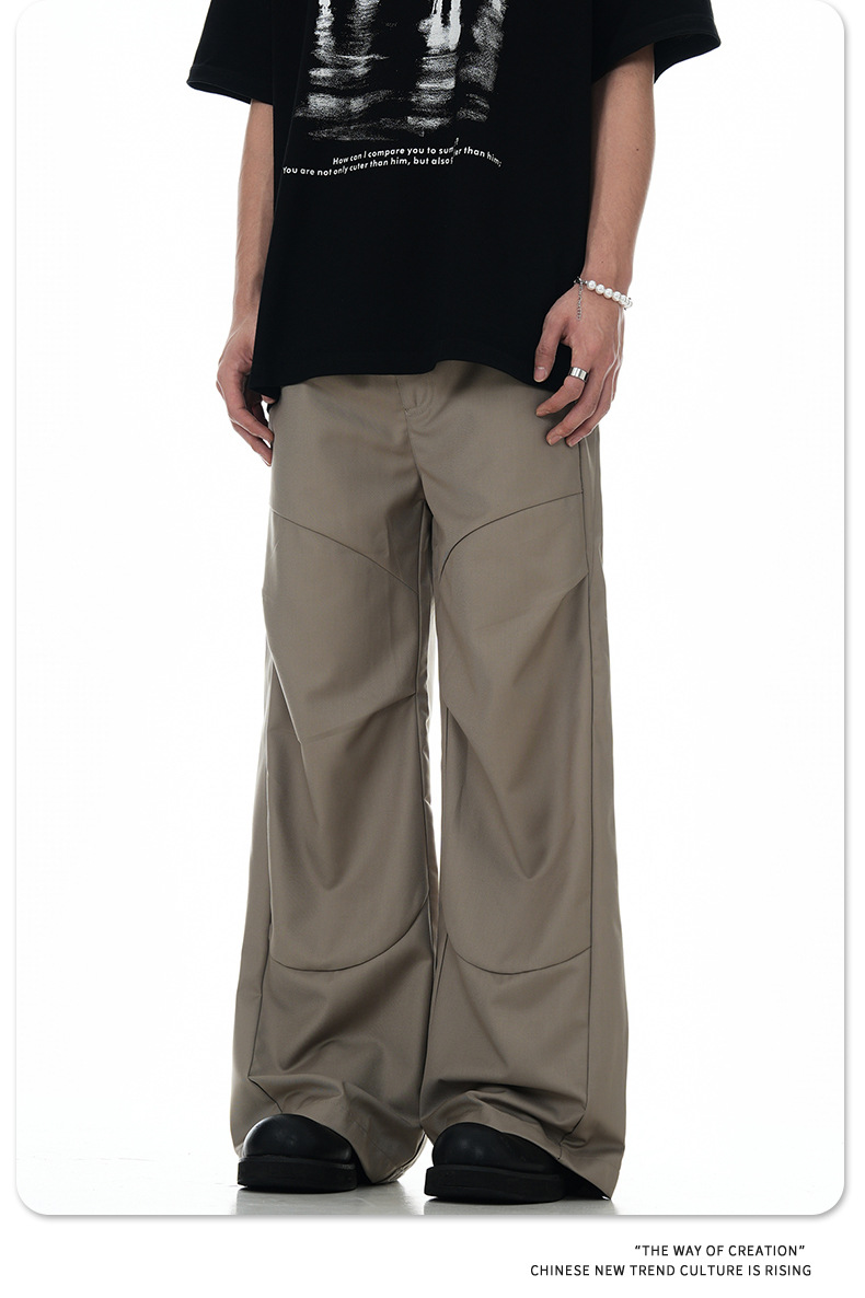 Simple Clean Fit, Commuting Deconstructed Loose and Slim Fit Casual Long Pants