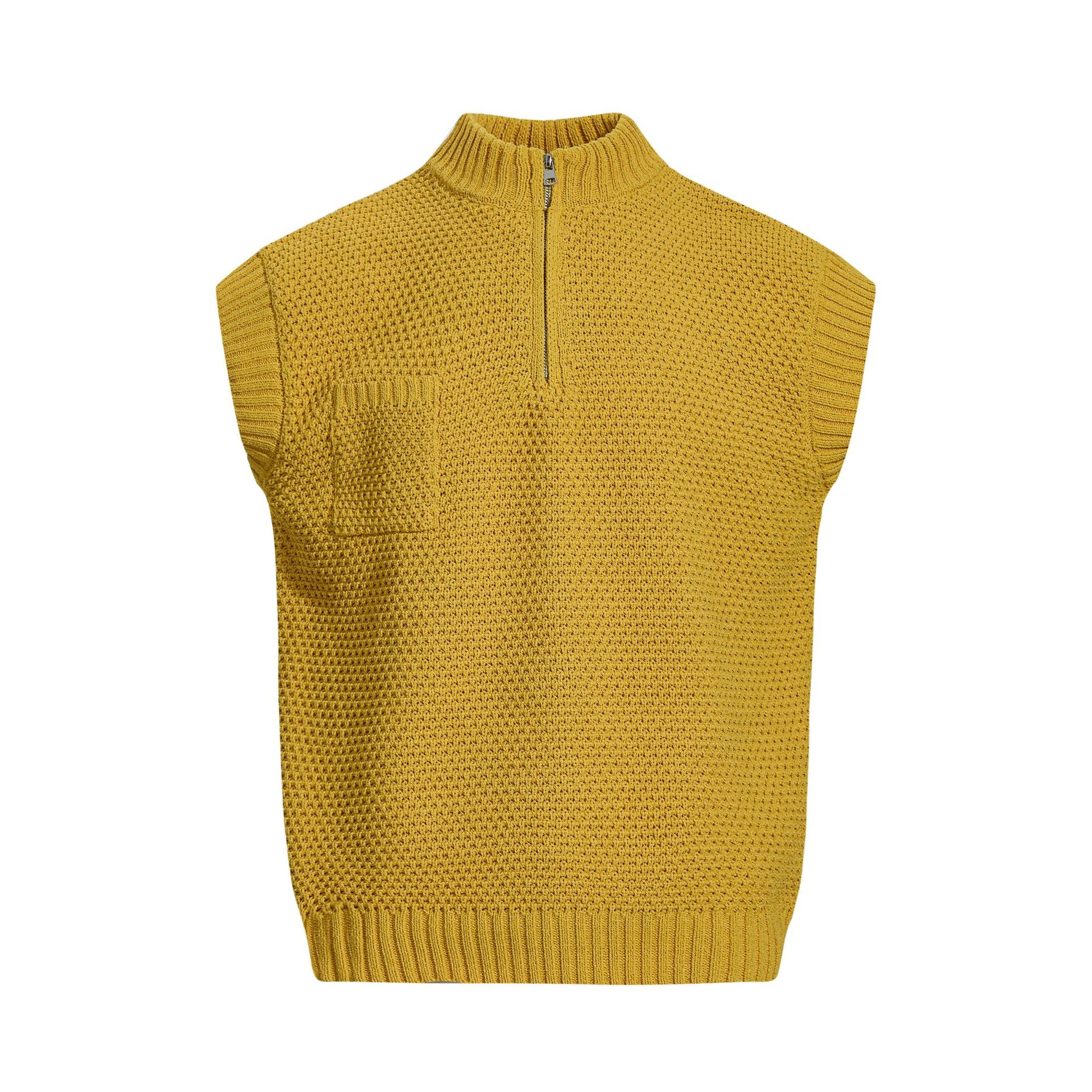 Relaxed Zipper Front Sweater Vest