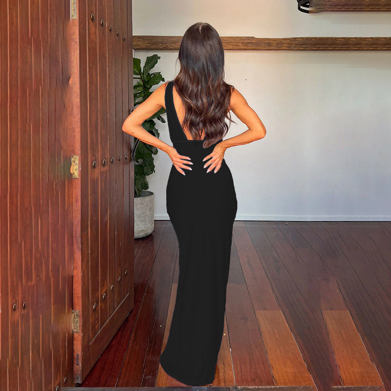 Bodycon Cutout V-Neck High Waist Dress