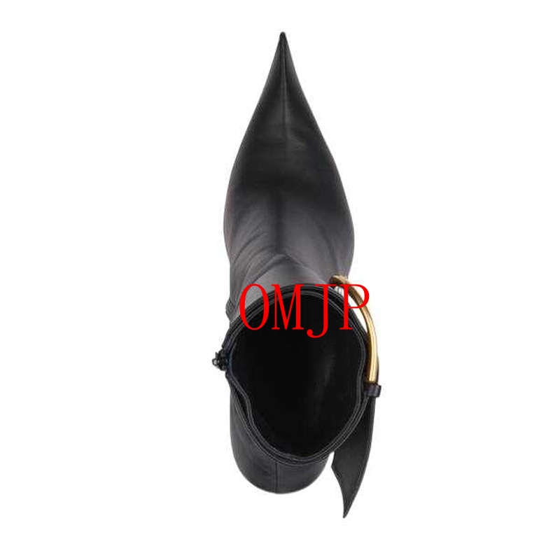 New Brand Sexy Women's Ankle Boots Thin High Heel Pointed Toe Fashion Zipper Short Boots Party Shoes Black Green Big Size