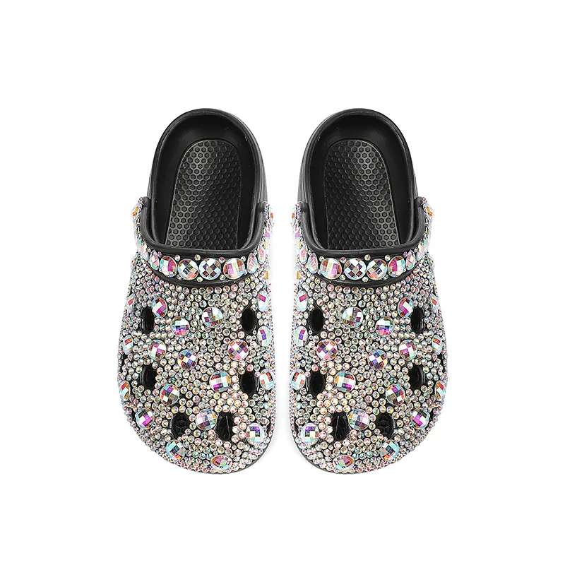 Women Summer Luxury Slippers Rhinestone Decoration Sandals Beach Slides Flip Flop Soft Fashion Casual Shoes