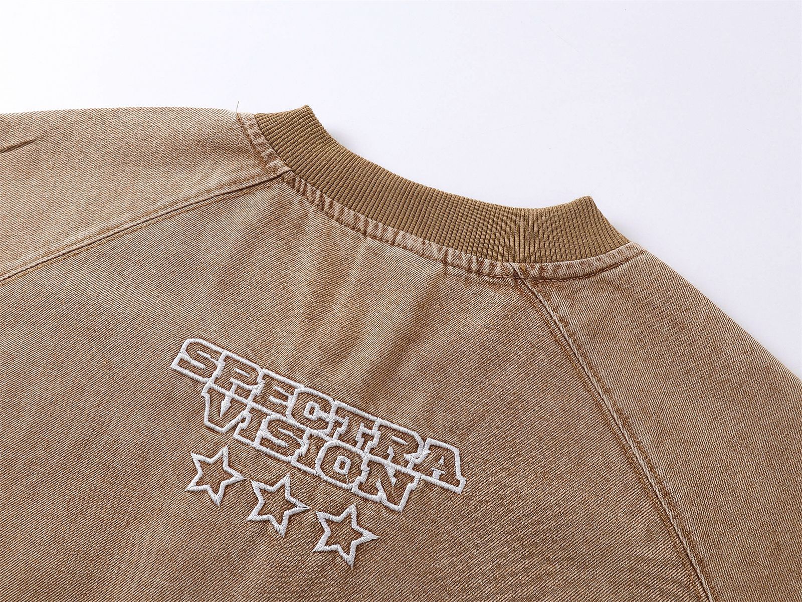 Unisex Oversized Cotton V-Neck Letter Tee