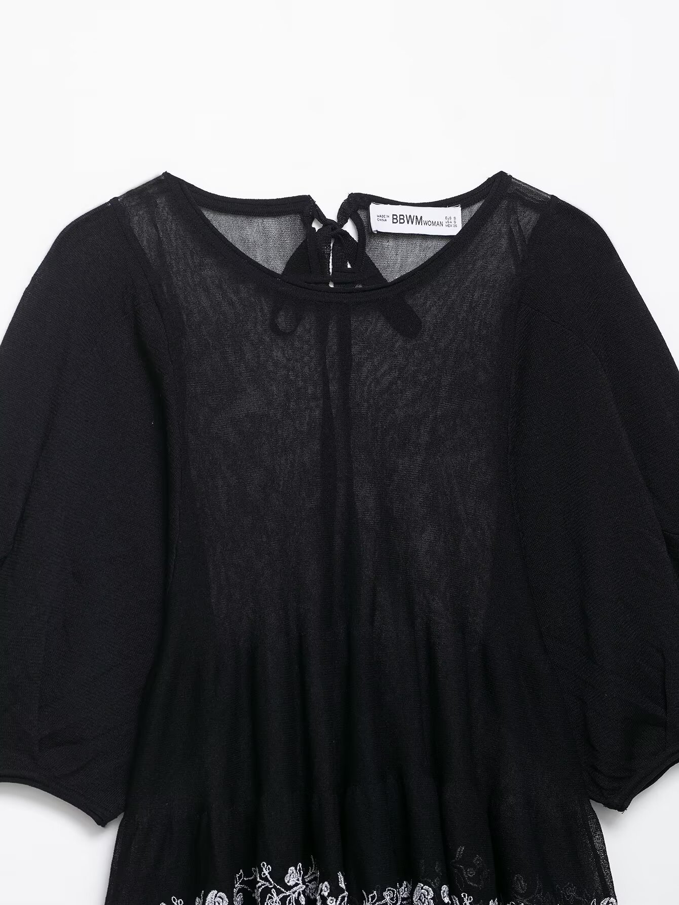 Women's Fashion Casual Embroidered Fine Knit Long Shirt