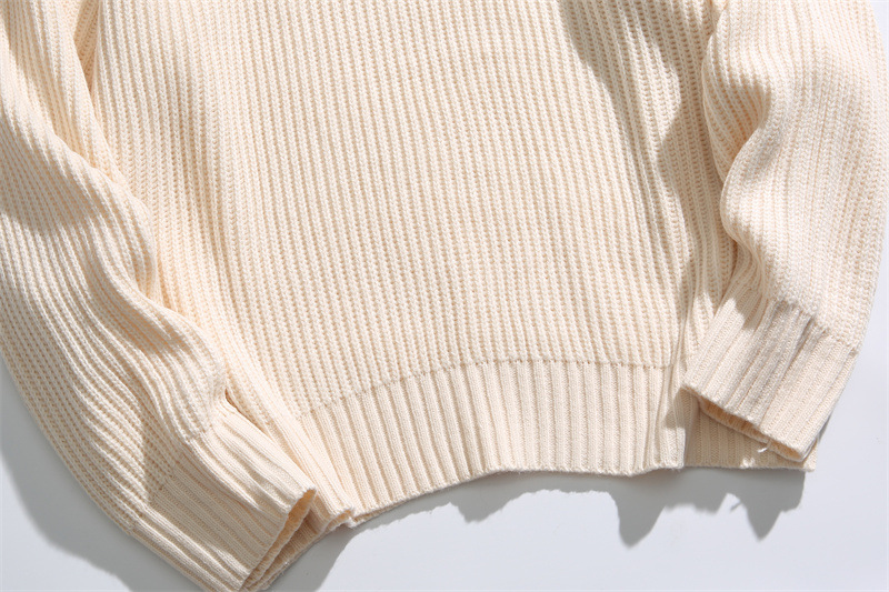 Oversized Japanese Workwear Jacquard Turtleneck Sweater