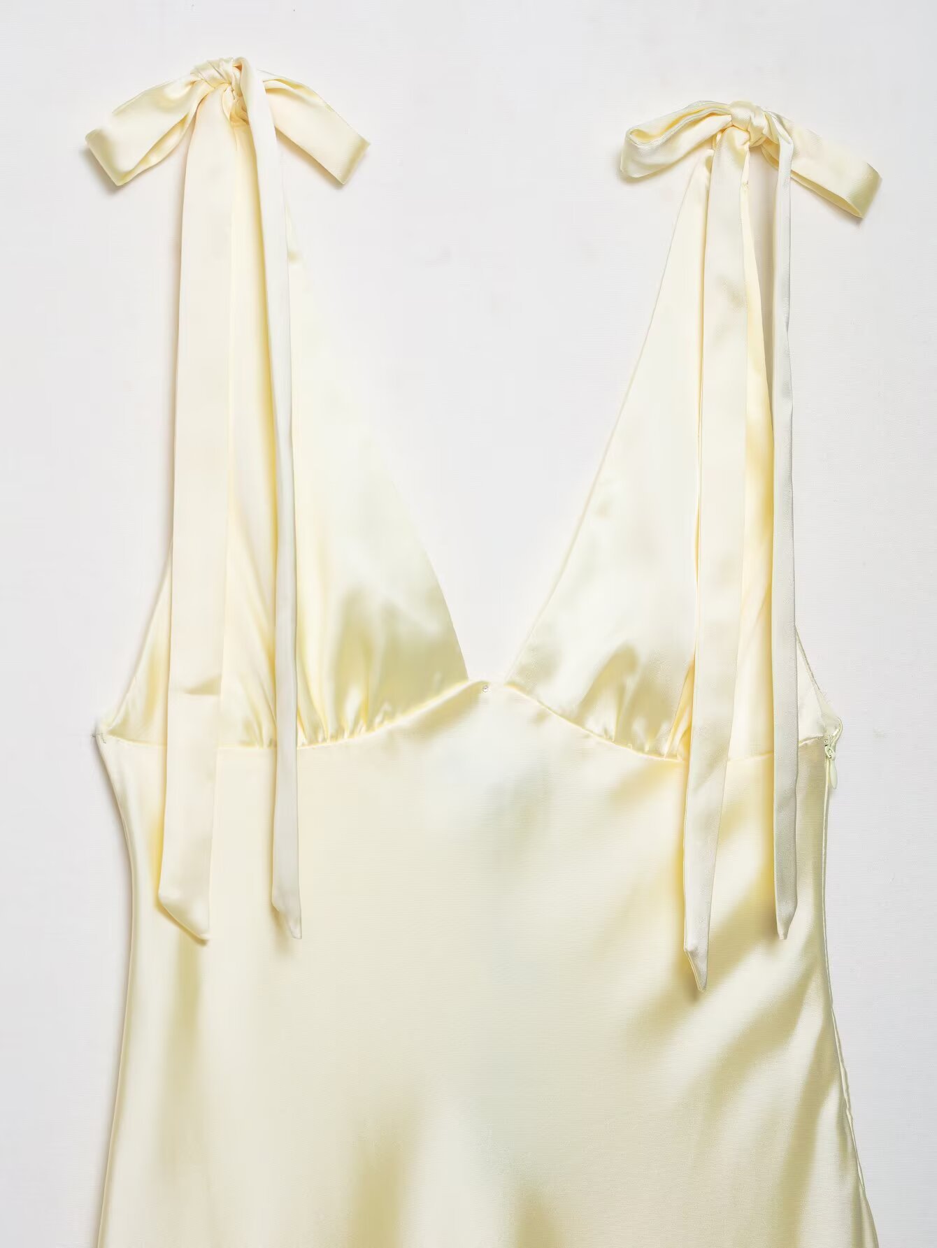 Flowy Bow Detail Mid-Calf Dress