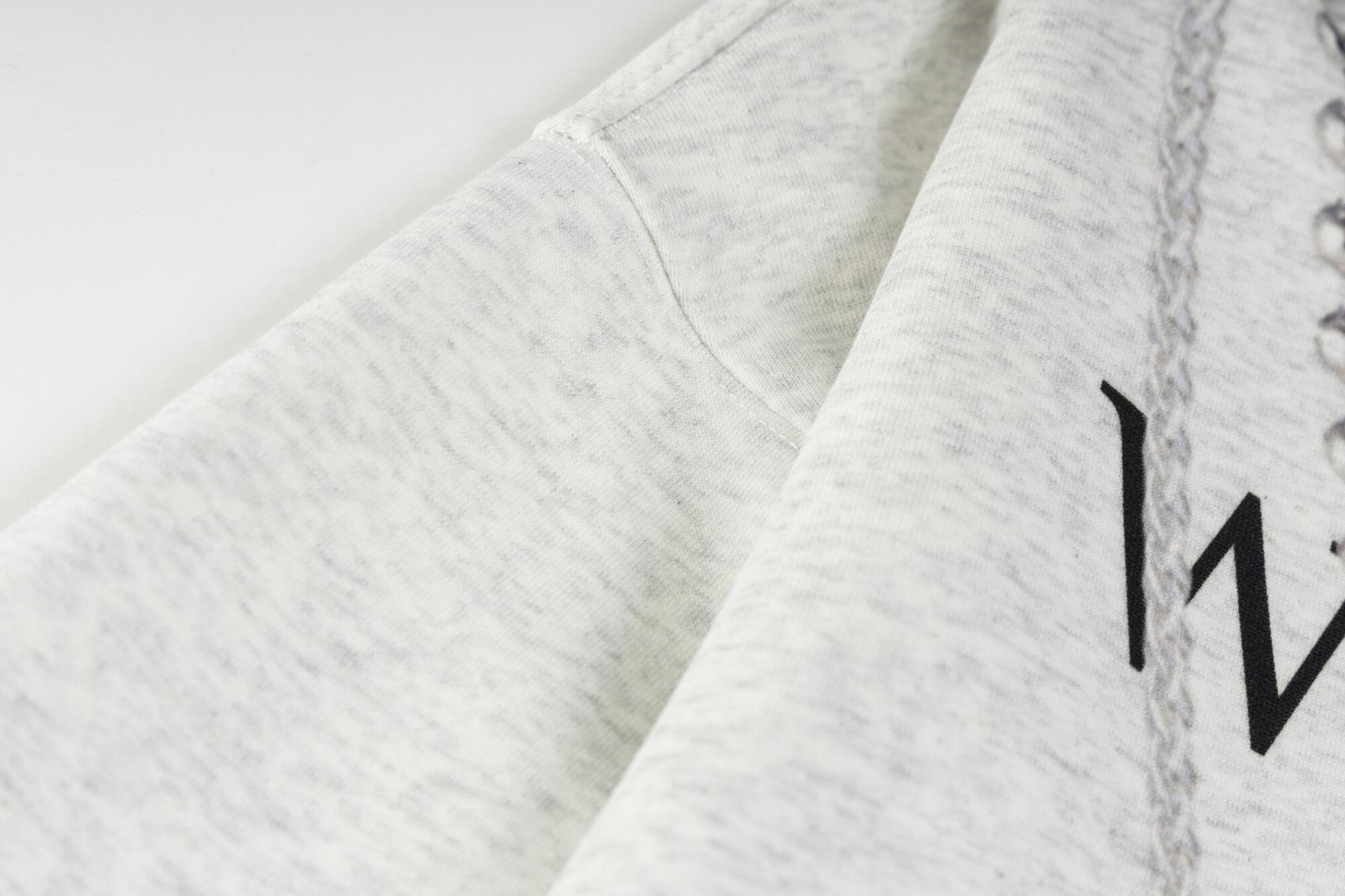 Milk Silk Dangling Beads Graphic Hoodie