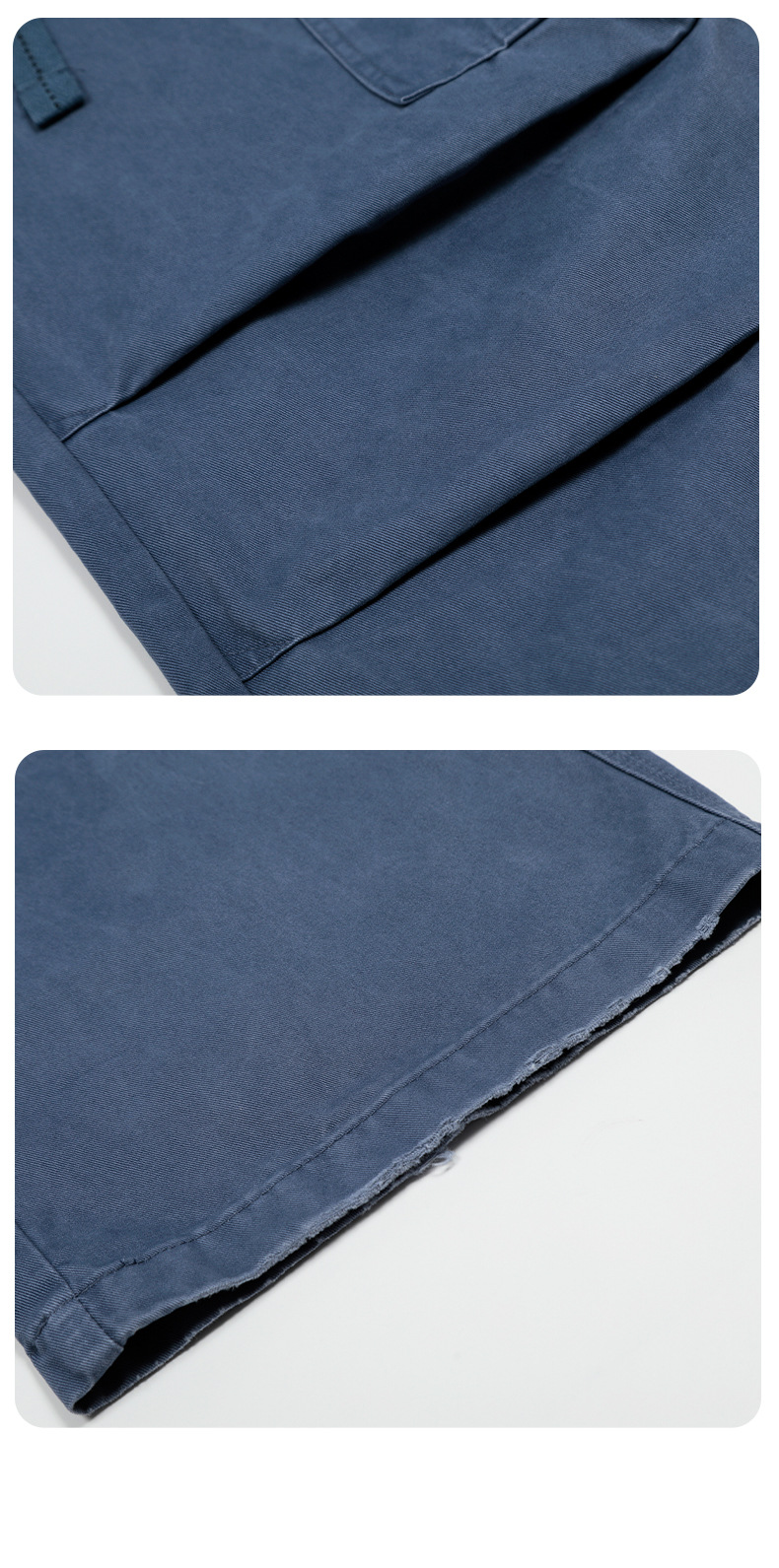 Denim Work Pants with Drawstring and Multiple Pockets for Men and Women