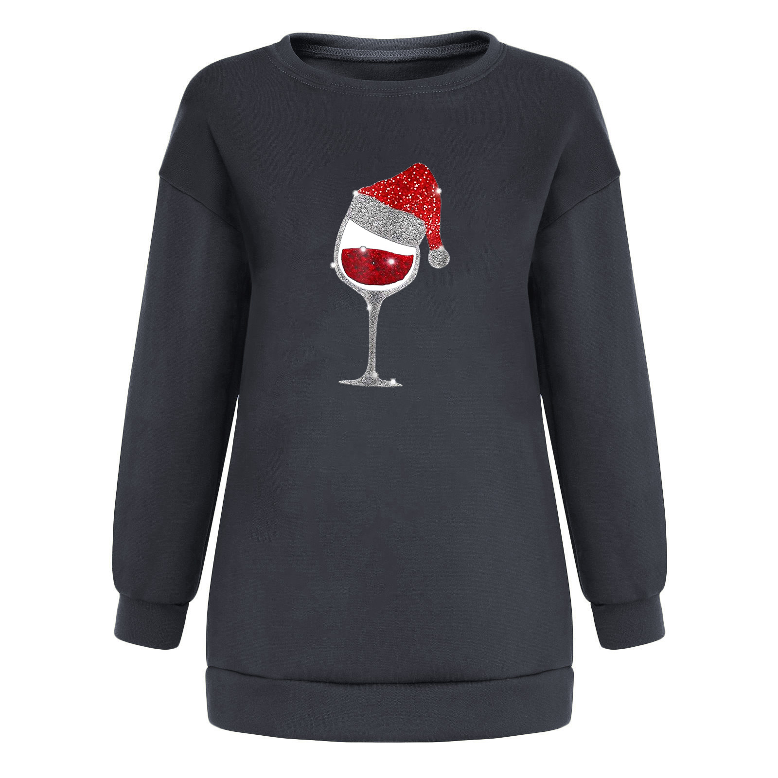 Women's Thick Bardot Hoodie with Holiday Goblet Graphic