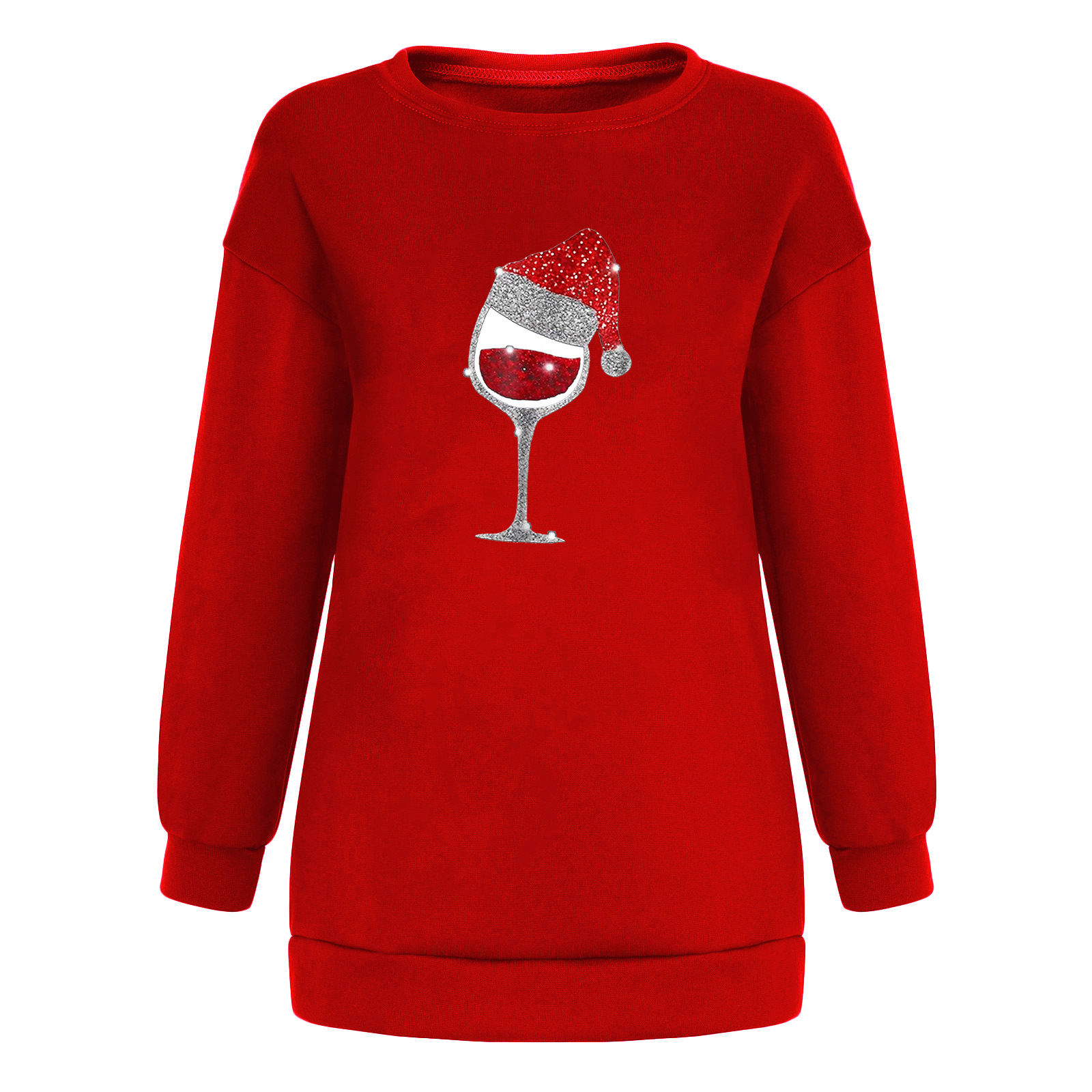 Women's Thick Bardot Hoodie with Holiday Goblet Graphic