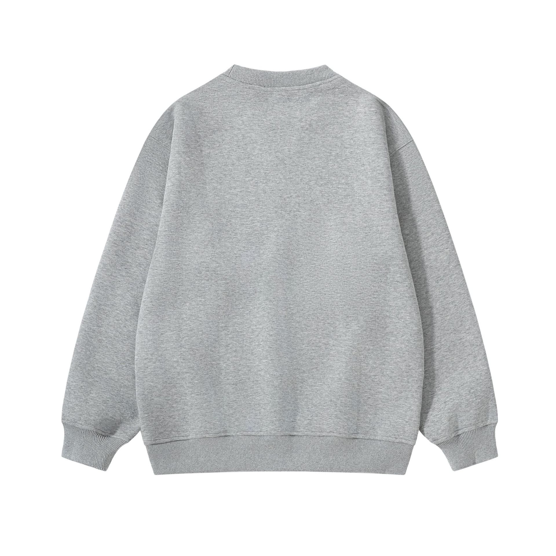 Gender Neutral Oversized Cotton Blend Monogrammed Hoodie