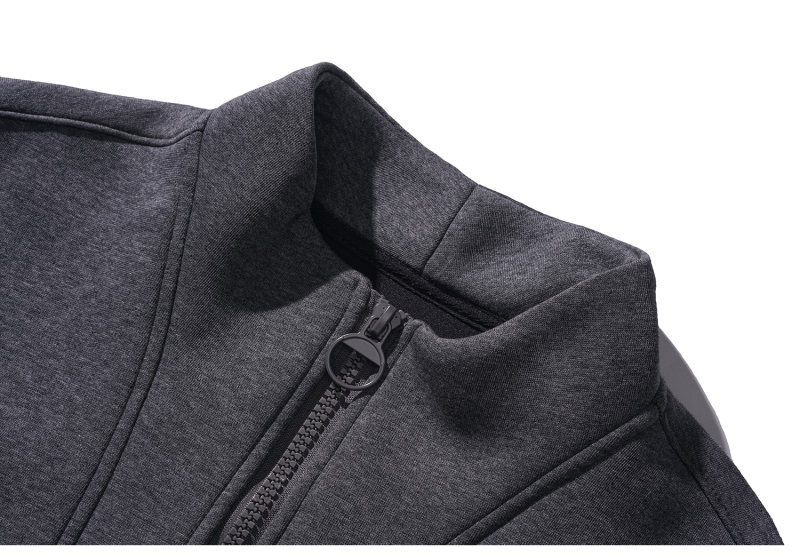 Oversized Letter Print Mock Neck Zippered Sweater