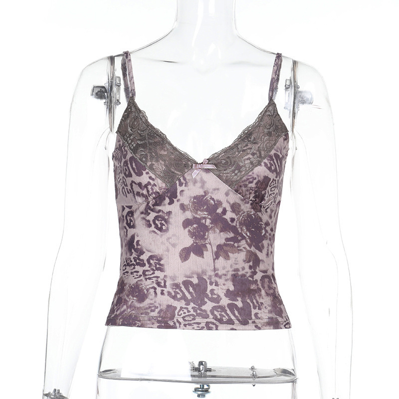 Sleek Polyester Openwork Cami