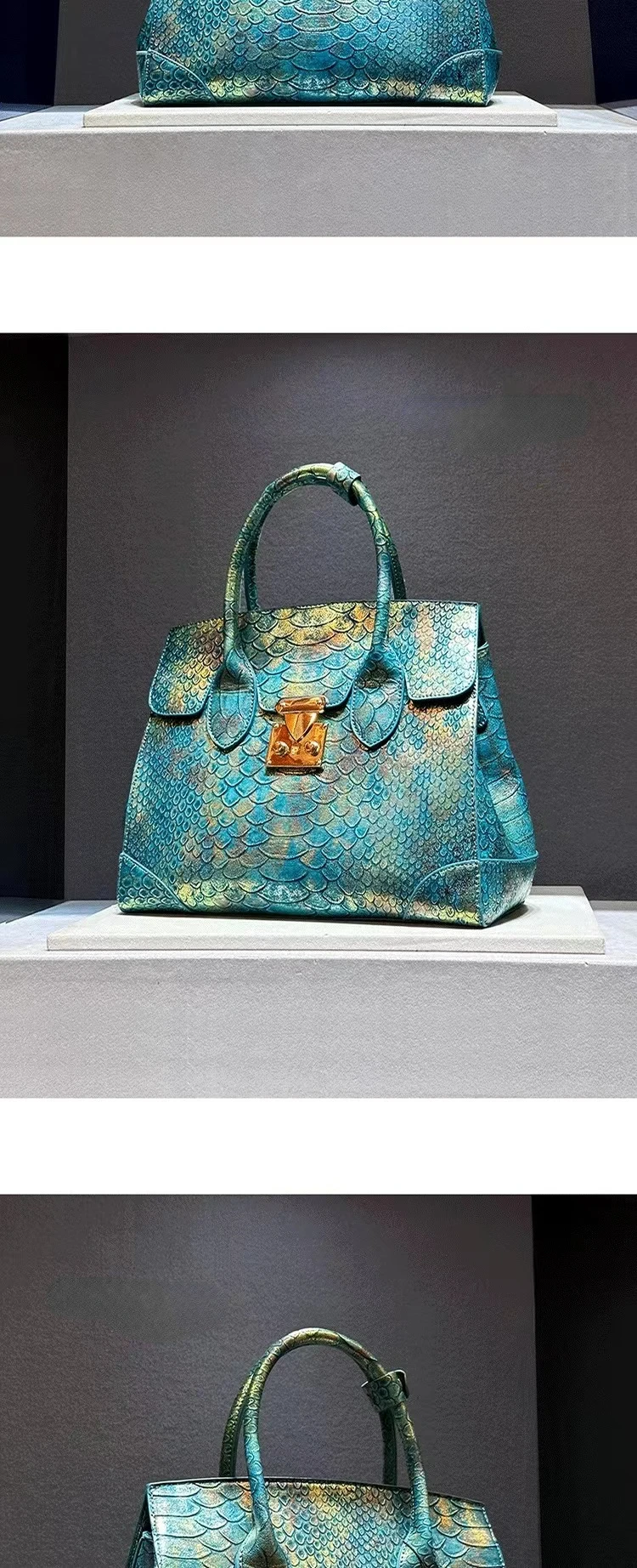 Luxury Designer Brand New High Quality Leather Snake Print Large Capacity Handbag Fashion Trend Crossbody Bag for Women Hot Sale