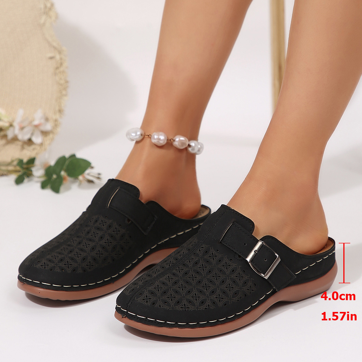 Spring and summer leisure half dragging lazy shoes