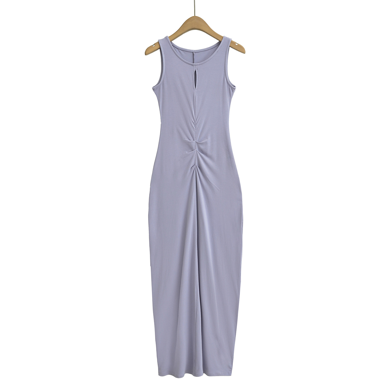Daring Scoop Open Back Shirred Dress