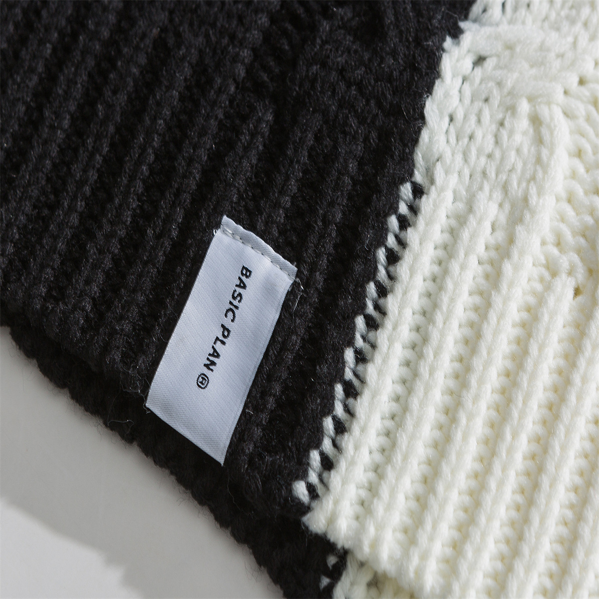 Japanese Workwear Contrast Block Oversized Sweater