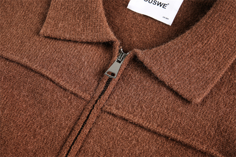 Japanese Workwear Plain Oversized Cardigan Notched Collar