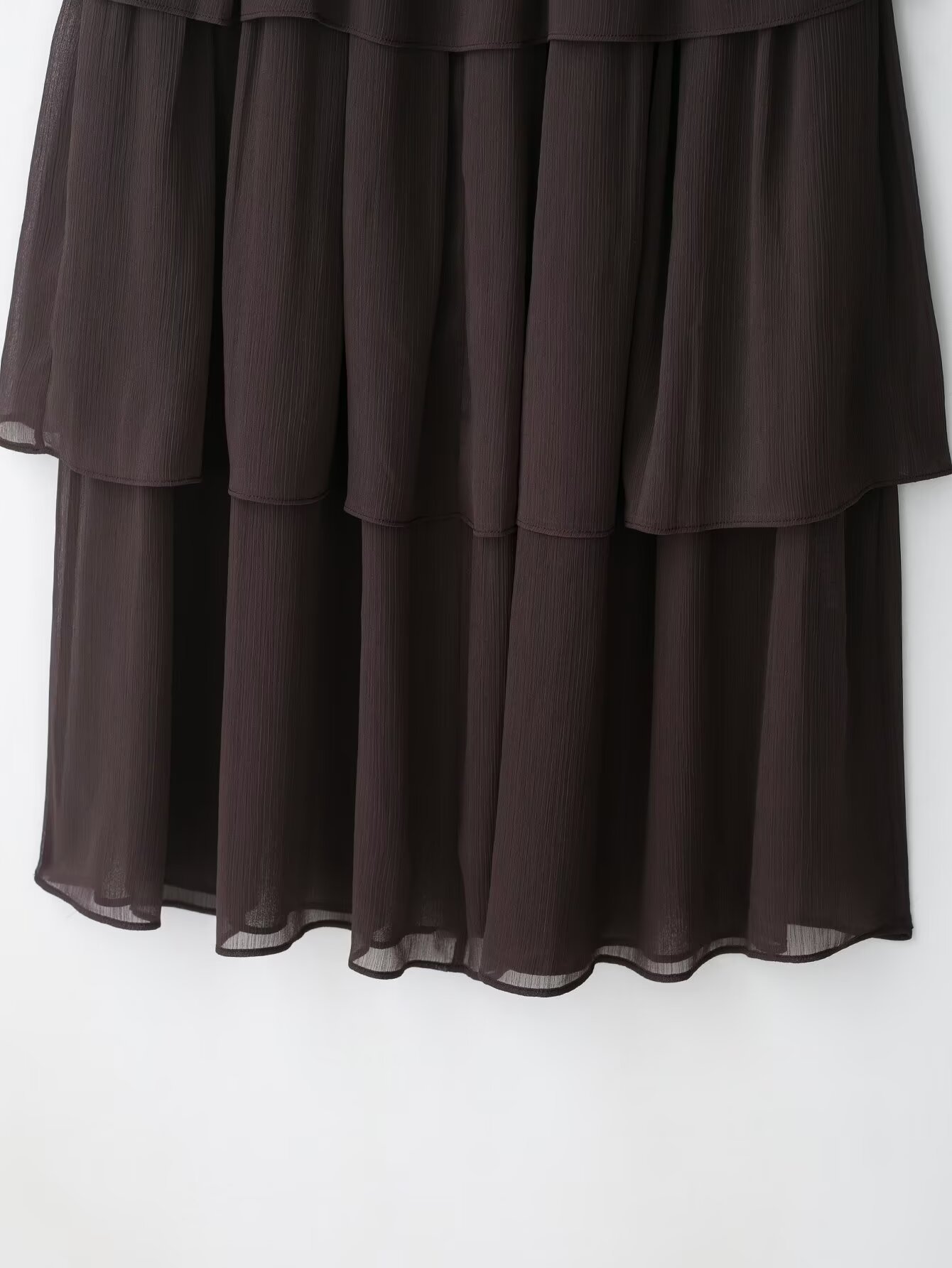 Tiered Flounce Trim Embellished Skirt